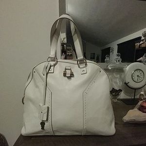 💋YVES SAINT LAURENT💋LARGE WHITE LEATHER MUSE BAG